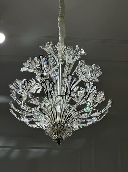 French Style Floral Crystal Chandelier