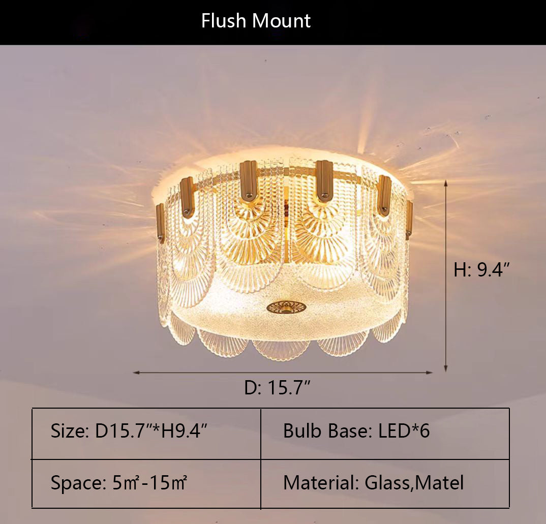 Nordic Light Luxury Patterned Glass Pendant Chandelier Suit for Living/Dining Room/Bedroom
