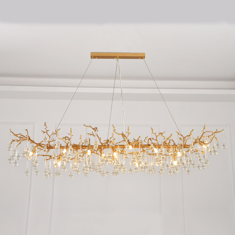 Iris Raindrop Clear Crystal Branch Chandelier - Richardrider