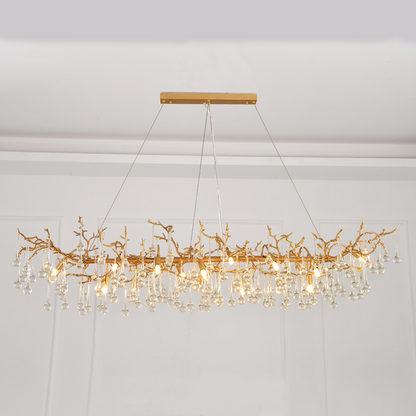 Iris Raindrop Clear Crystal Branch Chandelier - Richardrider
