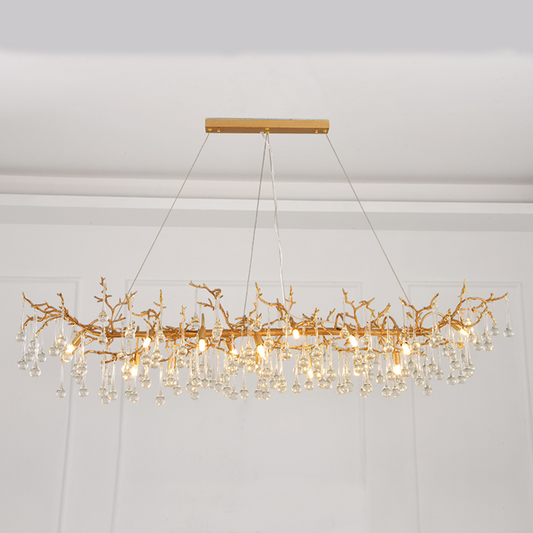 Iris Raindrop Clear Crystal Branch Chandelier - Richardrider