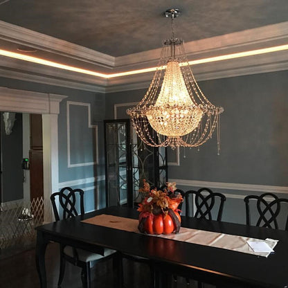 Italian Style K9 Crystal Chandelier For Small Living Room Princess Pendant Light For Girl's Bedroom/ Dining Room Table
