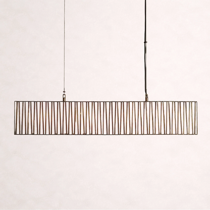 Art Glass Jeunet Rectangular Chandelier