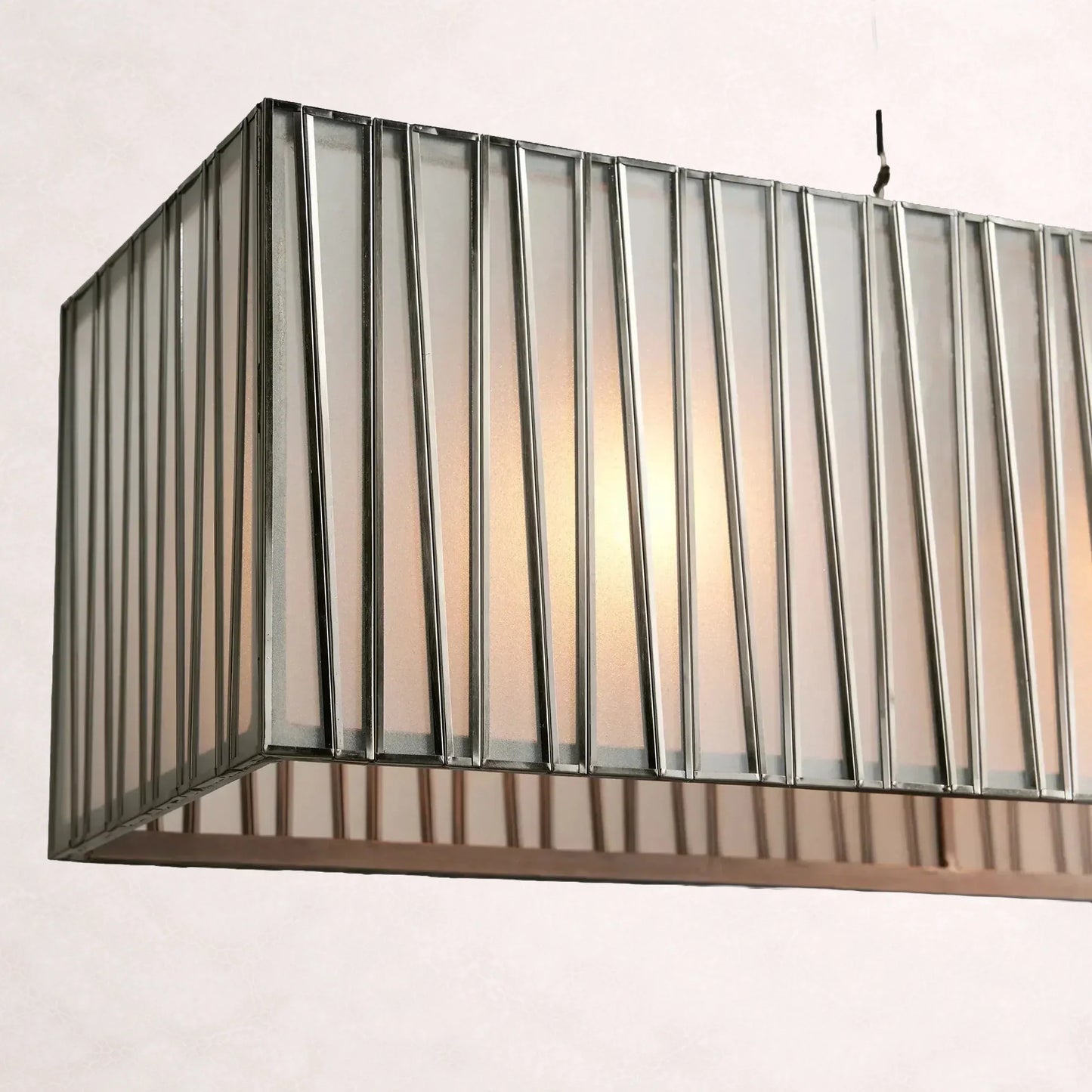 Art Glass Jeunet Rectangular Chandelier