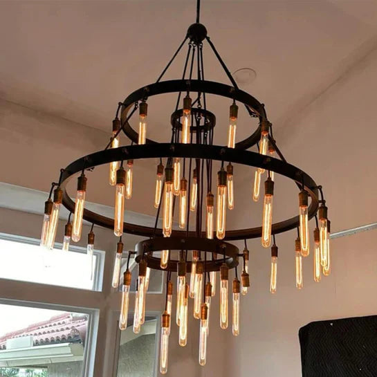Retro-Inspired Metal Pendant Light Chandelier for Living Room/Bedroom/Staircase/Villa