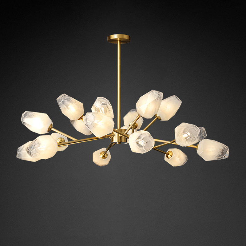 Mandy Modern Art Glass Lampshade Chandelier For Living Room - Richardrider