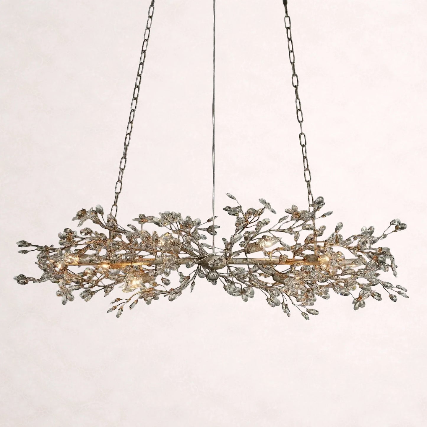 Crystal Flowers Fiore Linear Chandelier