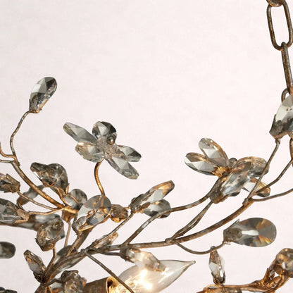 Crystal Flowers Fiore Linear Chandelier