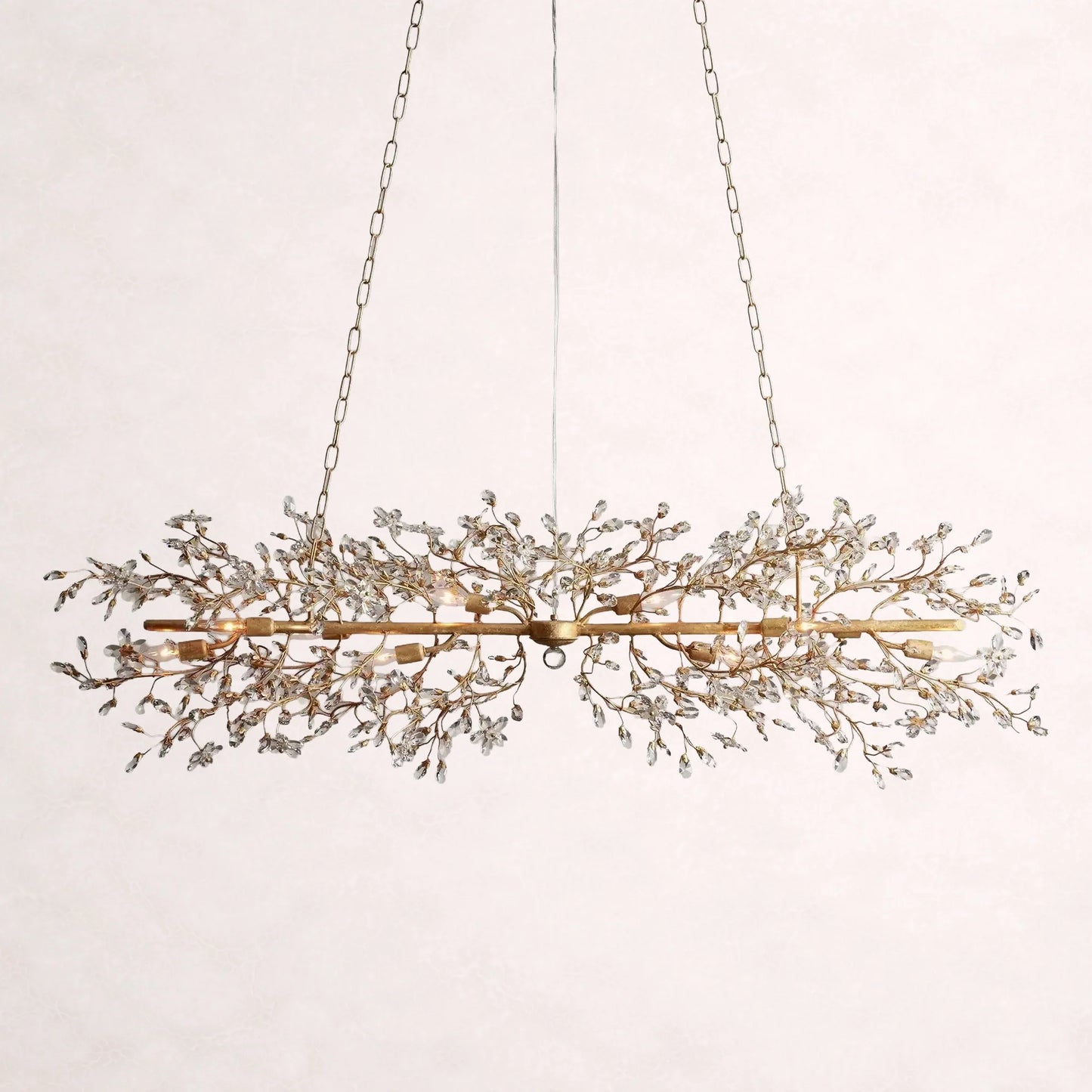 Crystal Flowers Fiore Linear Chandelier