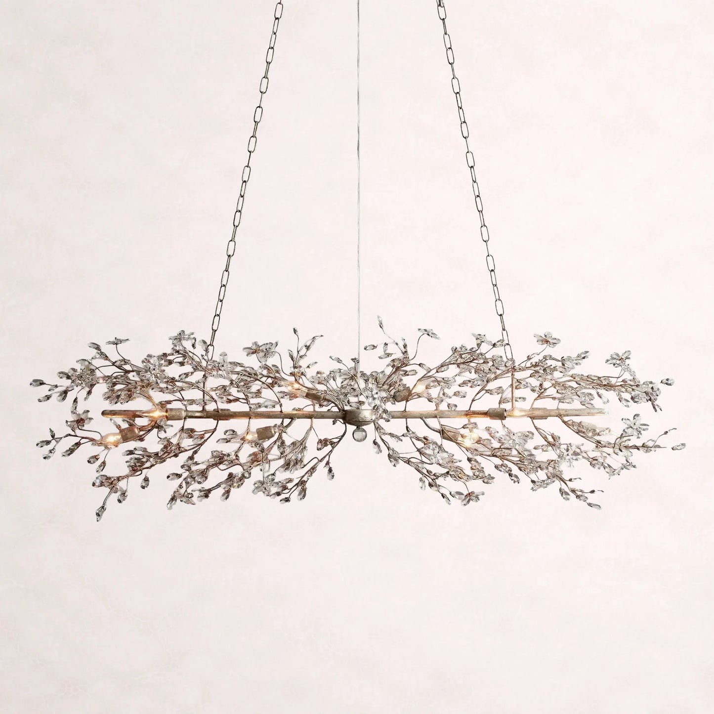 Crystal Flowers Fiore Linear Chandelier