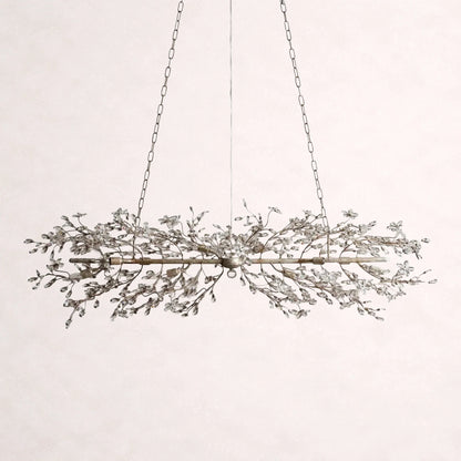 Crystal Flowers Fiore Linear Chandelier