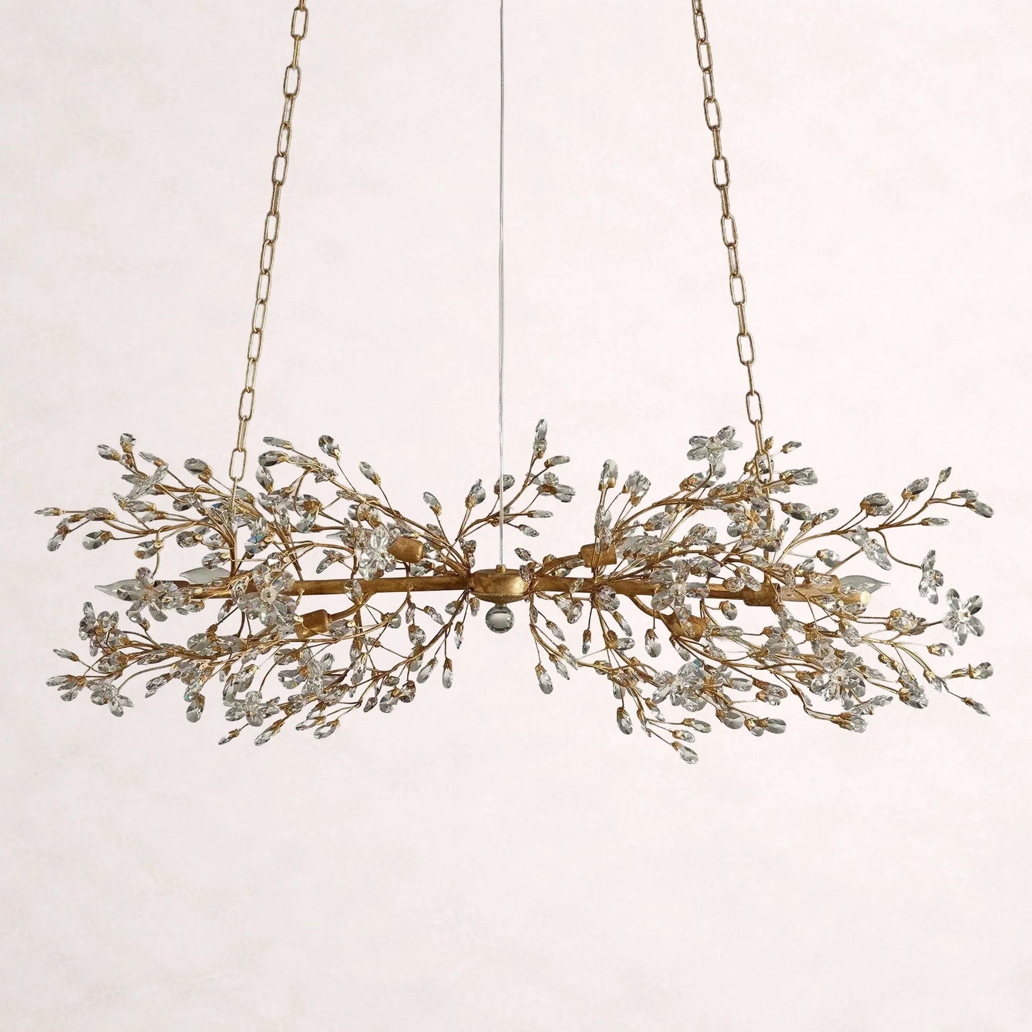 Crystal Flowers Fiore Linear Chandelier