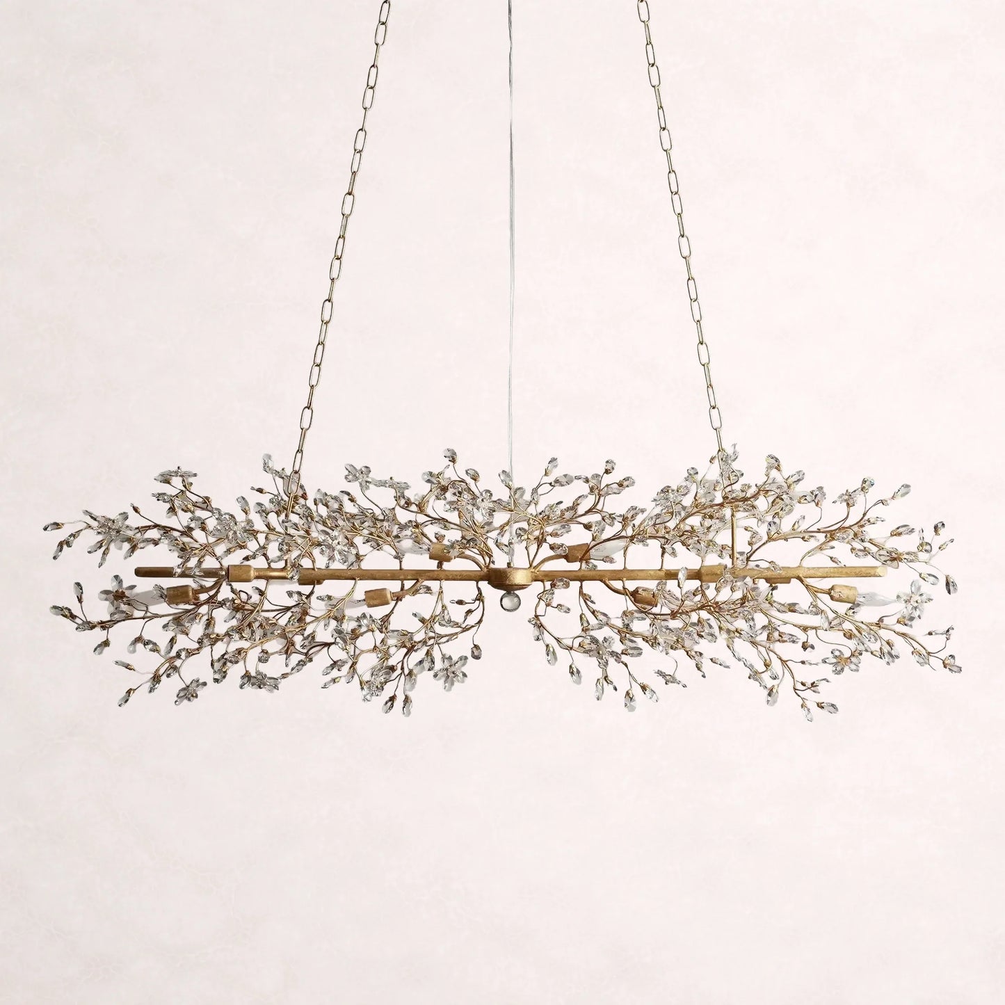 Crystal Flowers Fiore Linear Chandelier