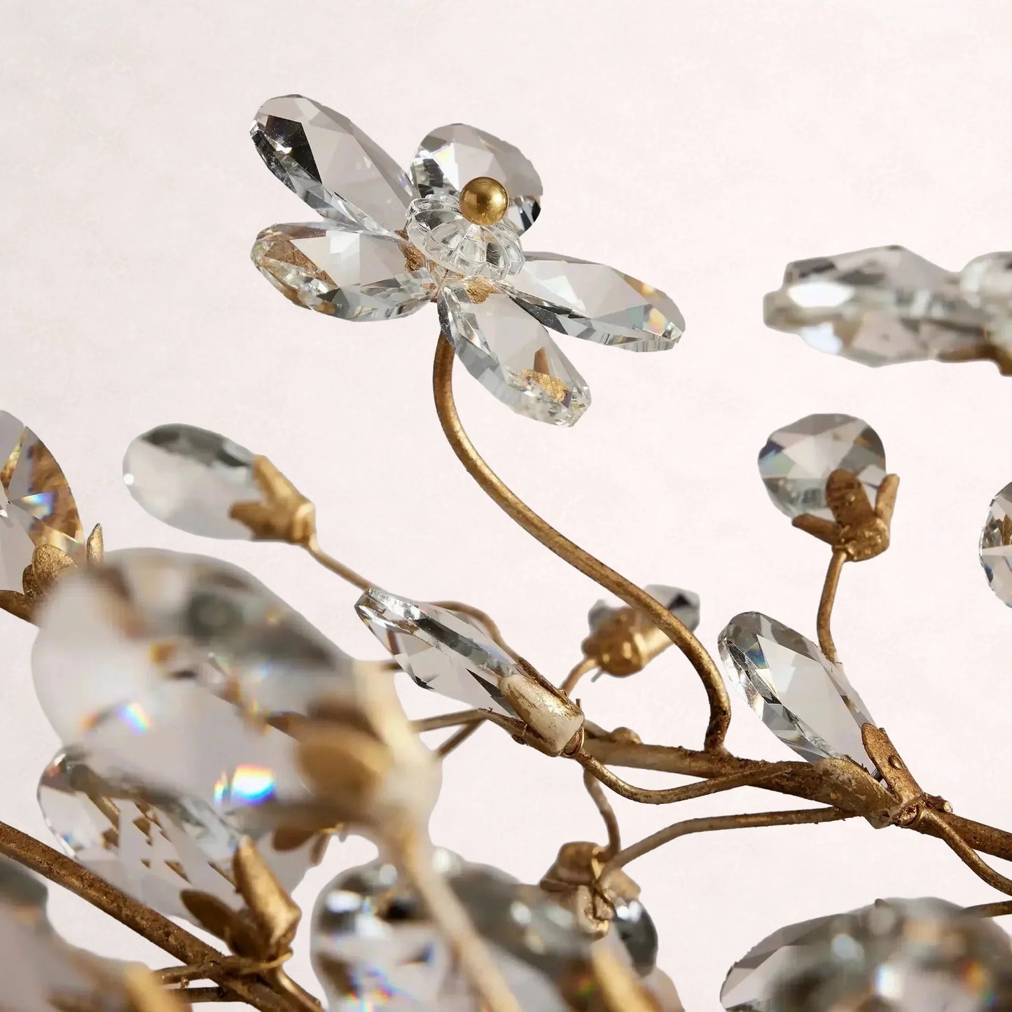 Crystal Flowers Fiore Linear Chandelier