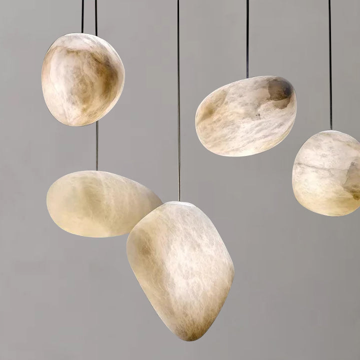 Alabaster Natural Stone Pendant, Creative Pendant Light - Richardrider