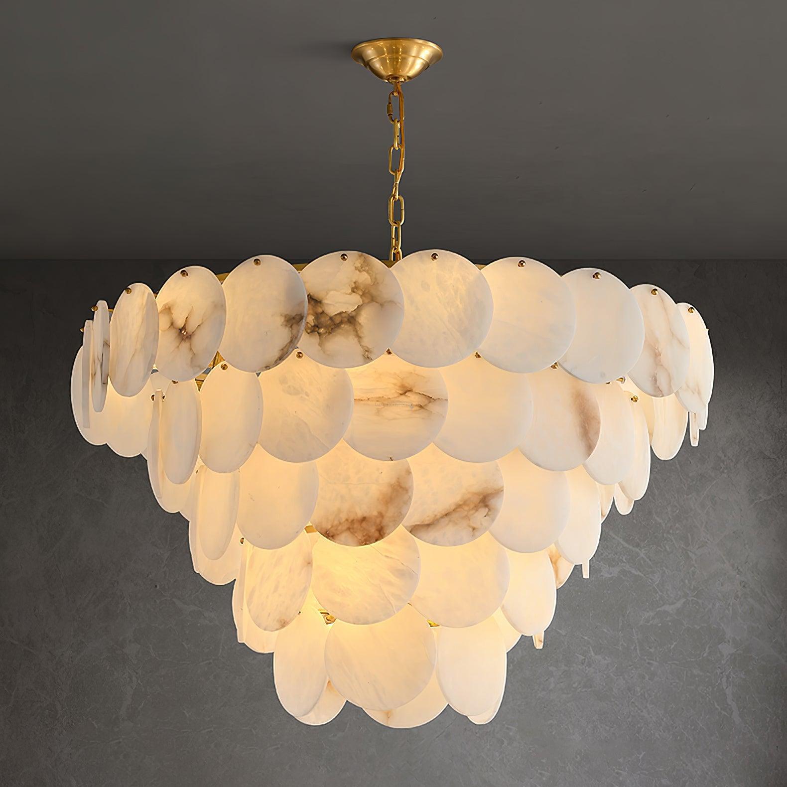 Alabaster Shell Brass Chandelier with 2/3/4/5/6 layer - Richardrider
