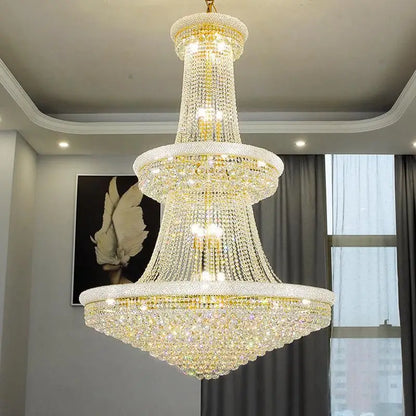 Kaler Elegant Luxury Living Room Three Tier Crystal Chandelier 30" D - Richardrider