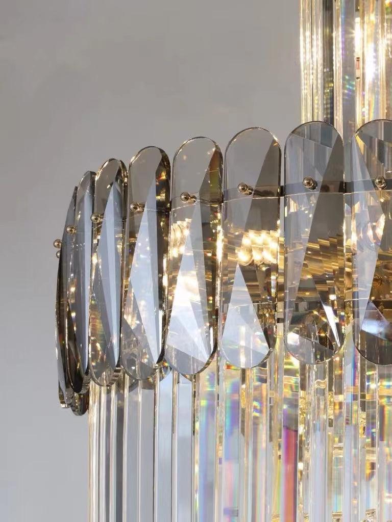 Luxury Extra Large Foyer Spiral Staircase Chandelier Long Crystal Ceiling Light Fixture For Living Room Hall Entrance - Richardrider