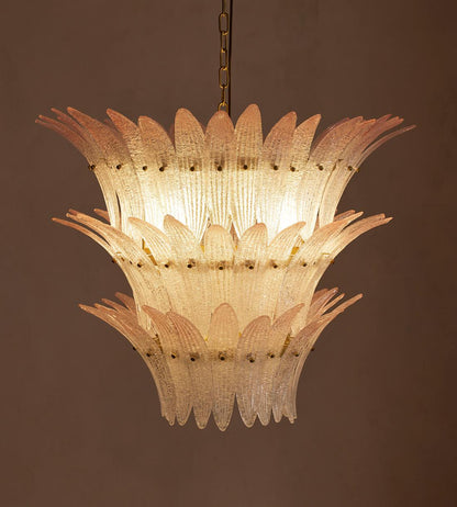 Treviso Pink Glass Chandelier 30"W