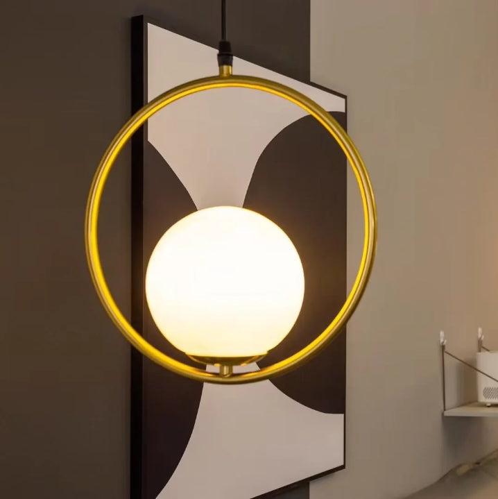 Modern Pure Copper Dining Room Ceiling Light Simple Stylish Ball Bedroom Pendant Lamp