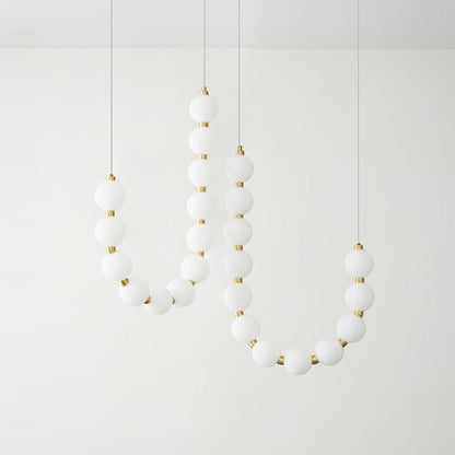 Glass Pearl Necklace Chandelier