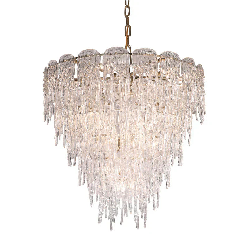 Aletta Melting Drop Crystal Glass Round Chandelier - Richardrider