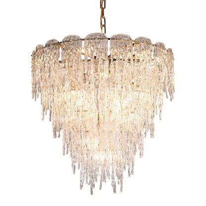 Aletta Melting Drop Crystal Glass Round Chandelier - Richardrider