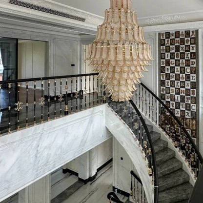 Extra Large Luxury Multi-tier Gold Crystal Chandelier for Stairs/Large High-ceiling Room - Richardrider