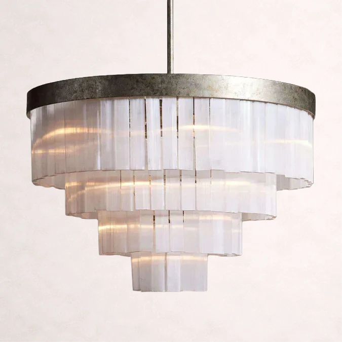 Cameron 4 Tier Selenite Chandelier