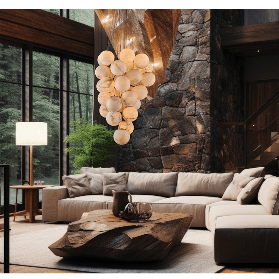 Cluster Alabaster Globe Chandelier - Richardrider