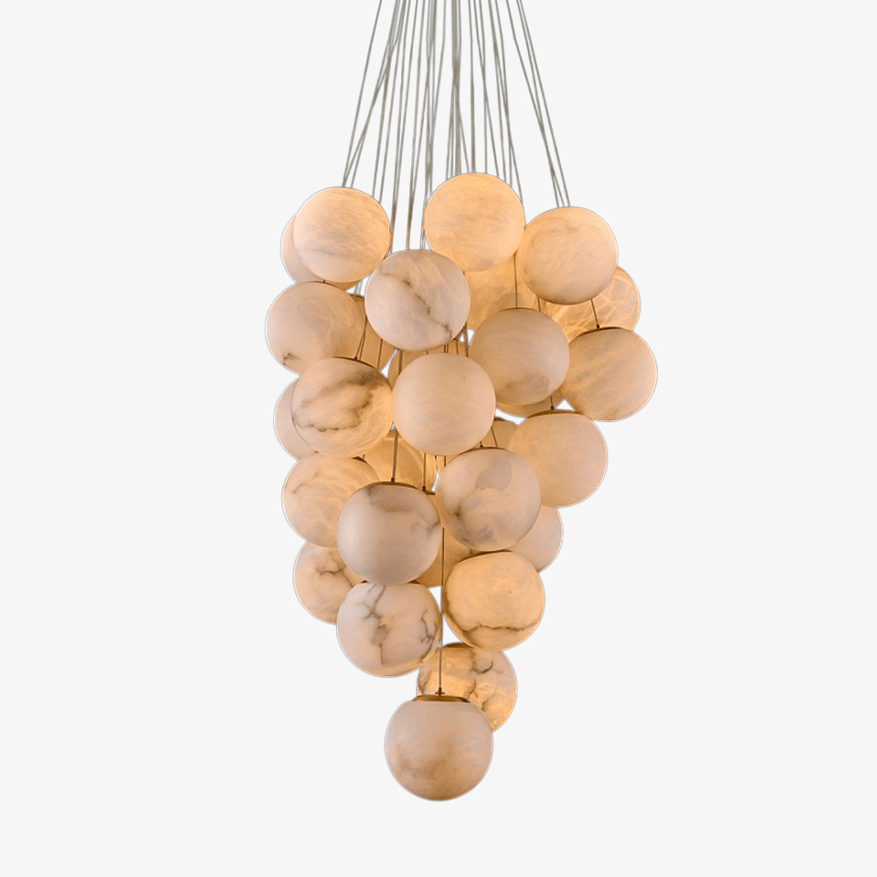Cluster Alabaster Globe Chandelier - Richardrider