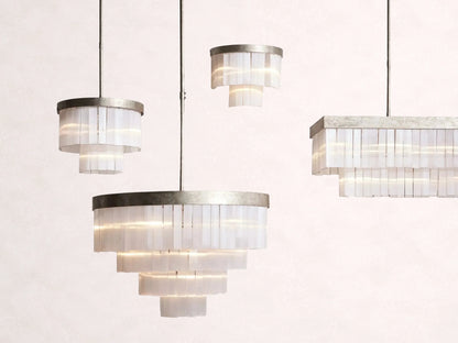 Cameron 4 Tier Selenite Chandelier