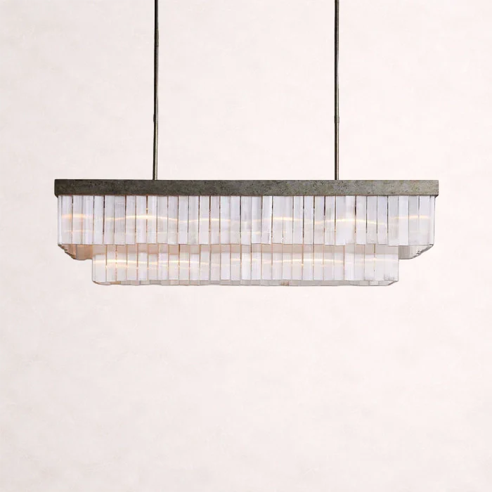 Cameron Rectangular Alabaster Chandelier