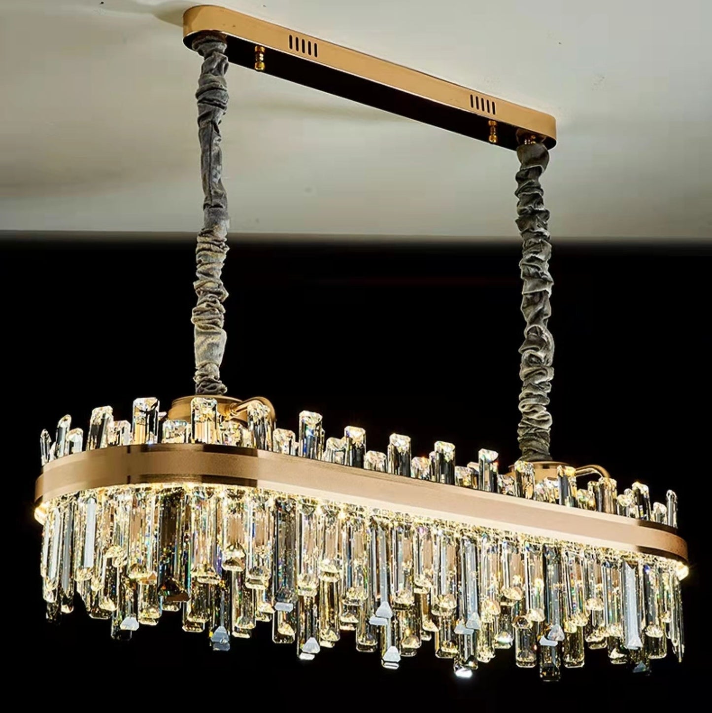 Modern Round/Rectangular Crystal Chandelier Collection For Living Room/Hallway/Dining/Bedroom