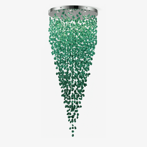 Crystal Stone Crystal Spiral Chandelier
