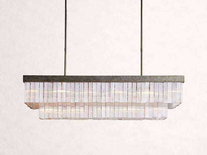 Cameron Rectangular Alabaster Chandelier