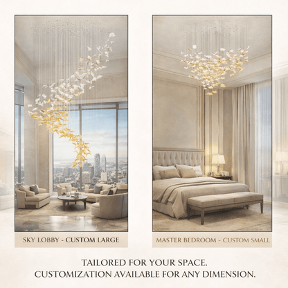 Galaxy Flying Leaves Meteor Shower Crystal Spiral Chandelier