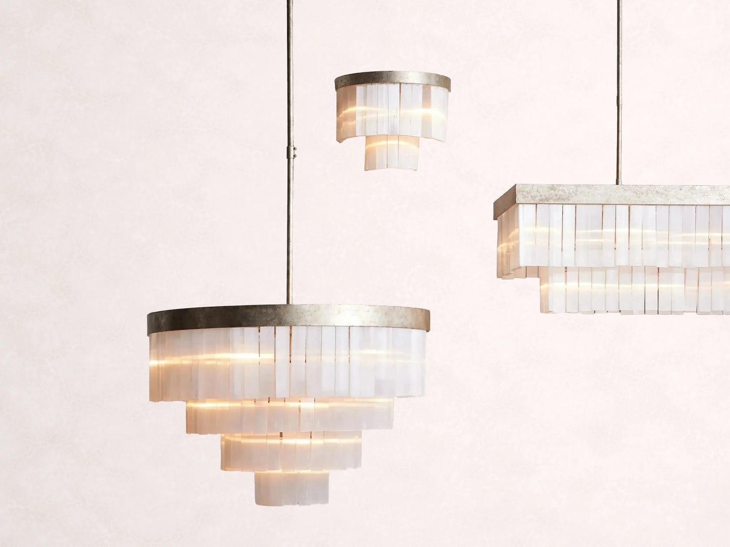 Cameron Rectangular Selenite Chandelier