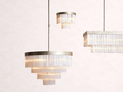 Cameron Rectangular Selenite Chandelier