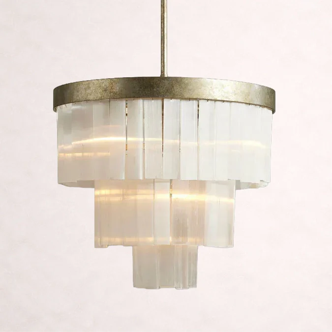 Cameron 3 Tier Selenite Chandelier