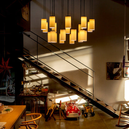 Kaiasera Chandelier Capsule With LED Module & Translucent White Diffuser & Heat Sink With Black Matte Finish 39.4"D