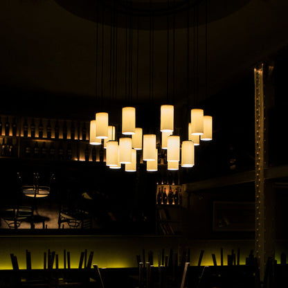 Kaiasera Chandelier Capsule With LED Module & Translucent White Diffuser & Heat Sink With Black Matte Finish 39.4"D