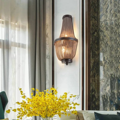 Tassel Aluminum Chain Wall Sconce In Living Room - Richardrider
