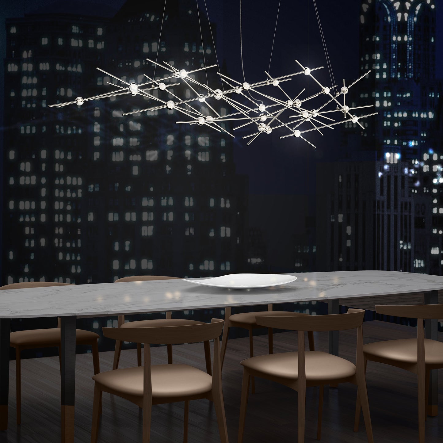 Verelune Ursa Minor Chandelier Acrylic & Metal 56"W x 18"D