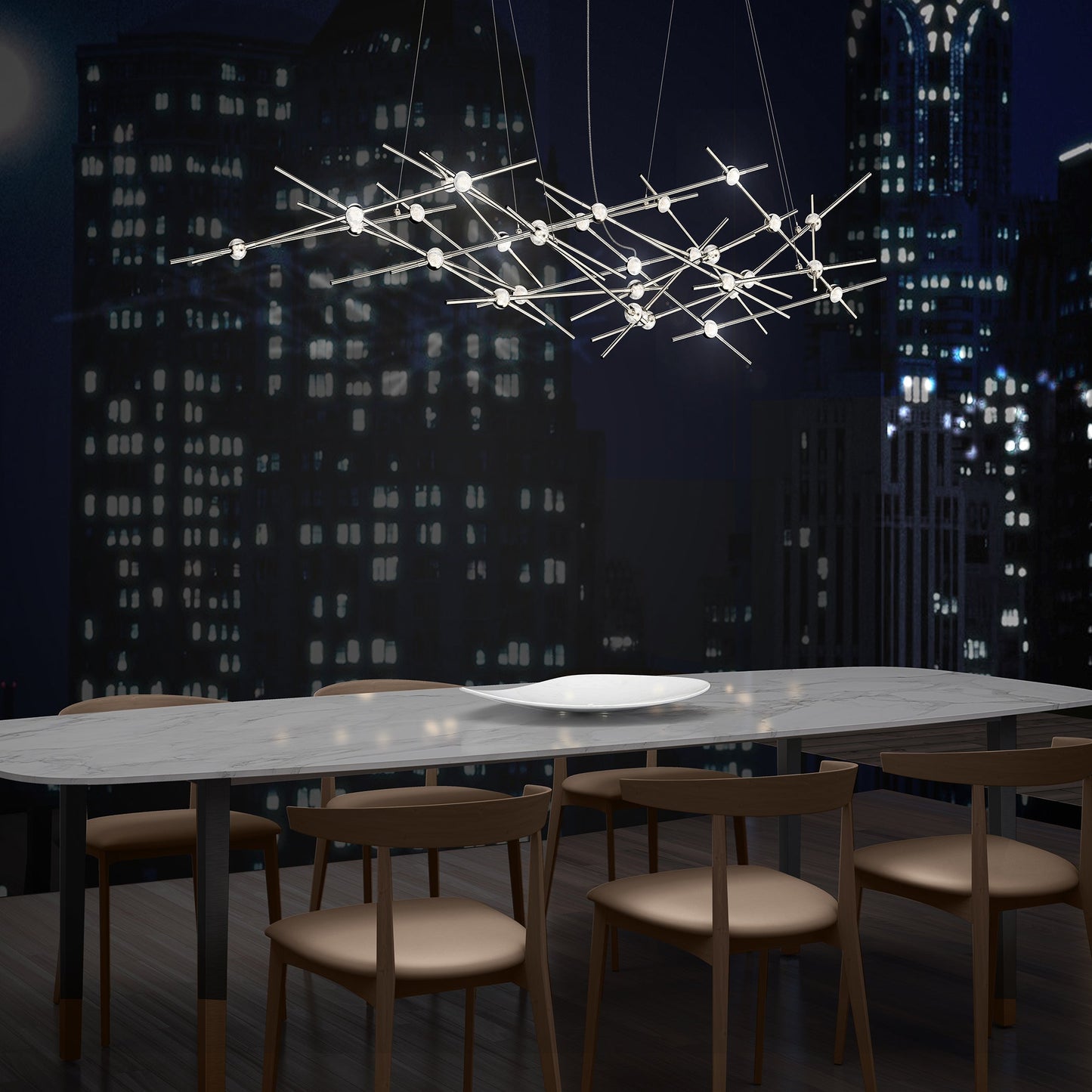 Verelune Ursa Minor Chandelier Acrylic & Metal 56"W x 18"D