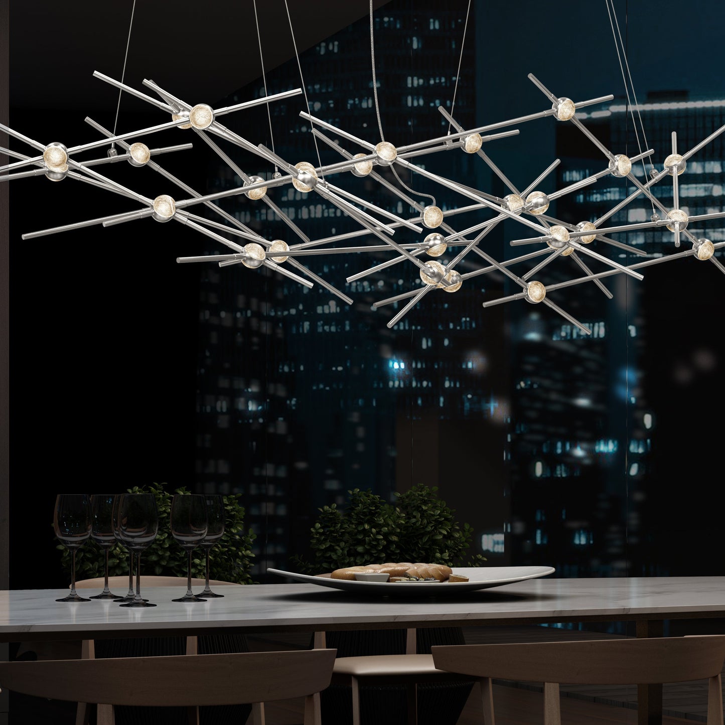 Verelune Ursa Major Chandelier Acrylic & Metal 94"W x 30"D