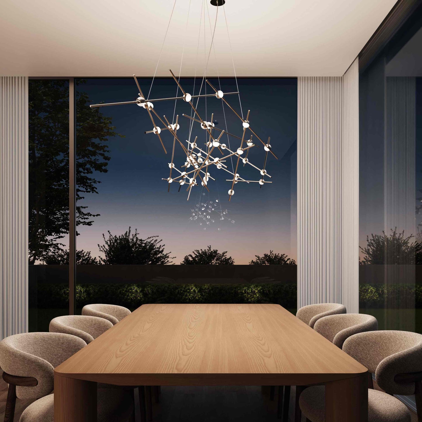 Verelune Ursa Major Chandelier Acrylic & Metal 94"W x 30"D