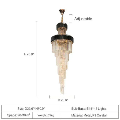 Cyrus Multiple Tier Crystal Chandelier - Richardrider