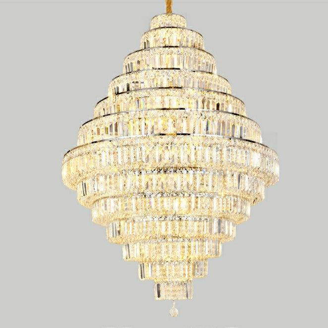 Chrome/ Silver/ Gold Extra Large Chandelier For Foyer Living Room Staircase Crystal Ceiling Lighting Fixture - Richardrider
