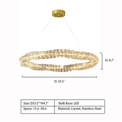 Post Modern Light Luxury Creative Crystal Chandelier for Living/Dining Room
